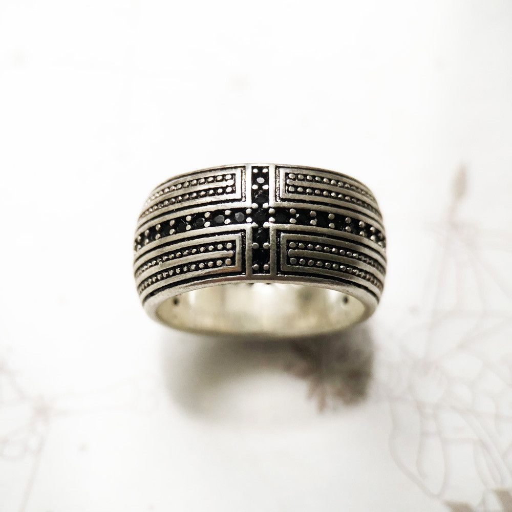 Jewelry SIZE 9 925 Sterling Silver CZ Cross Ring Size ONE SIZE - 1 Thumbnail