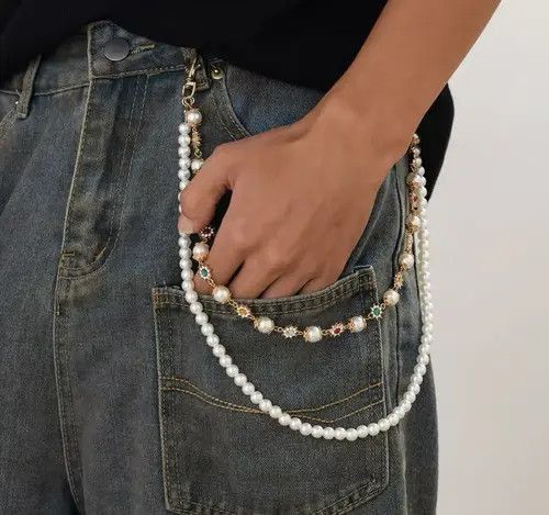 Other Exquisite Imitation Pearl Keychain Wallet Belt Chain Size ONE SIZE - 2 Thumbnail