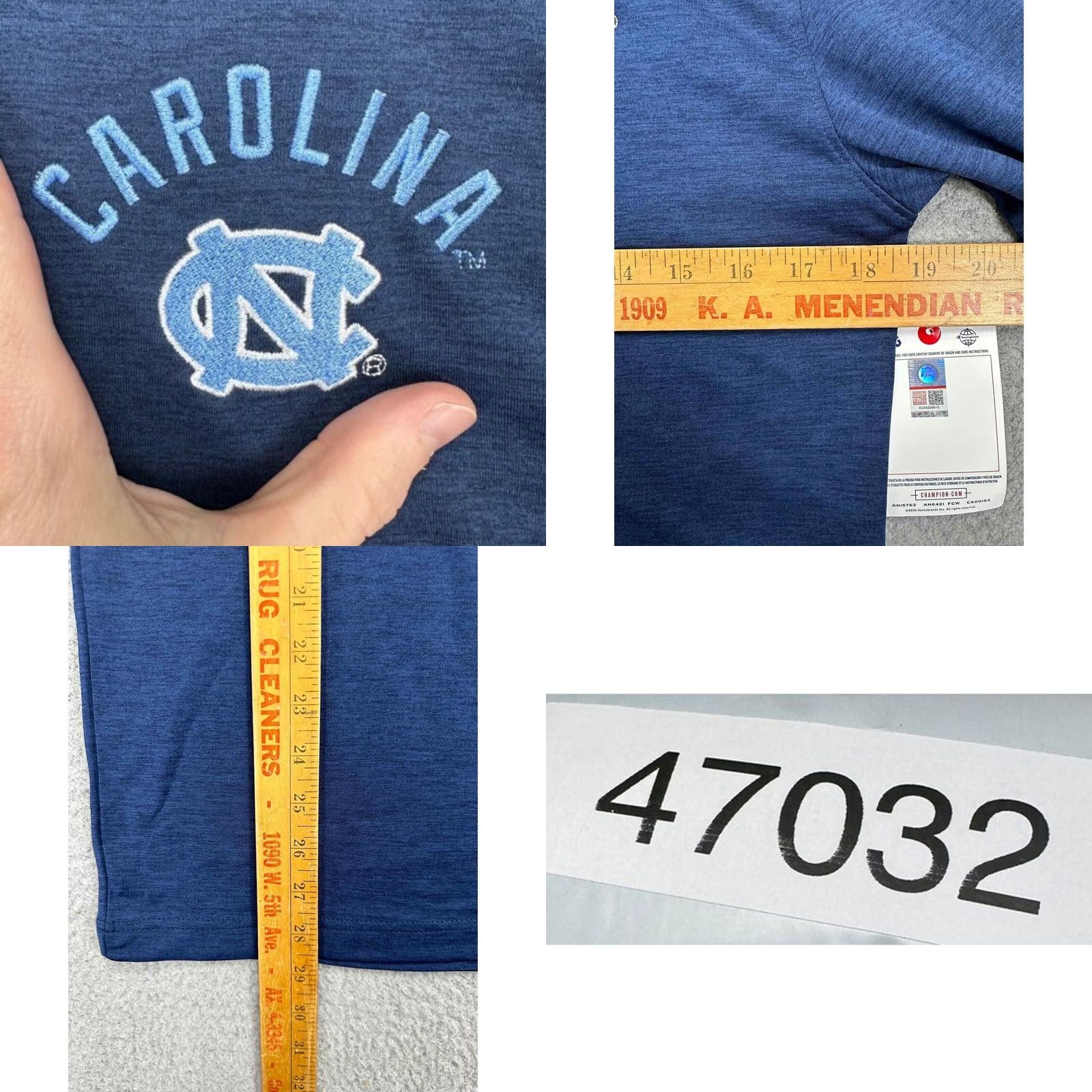 Champion VINTAGE? No — North Carolina Tar Heels Pullover Sweatshirt Men Small Navy Blue Champion NEW Size US S / EU 44-46 / 1 - 8 Thumbnail