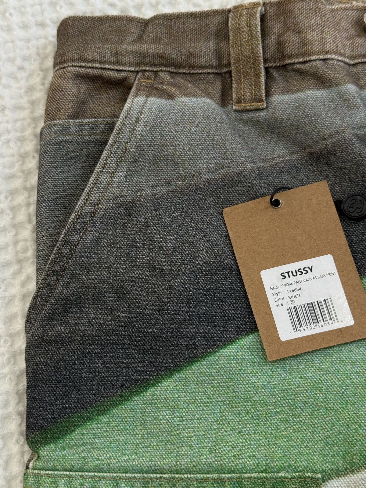 Carhartt × Stussy Stussy Work Pant Canvas Baja Print | Grailed