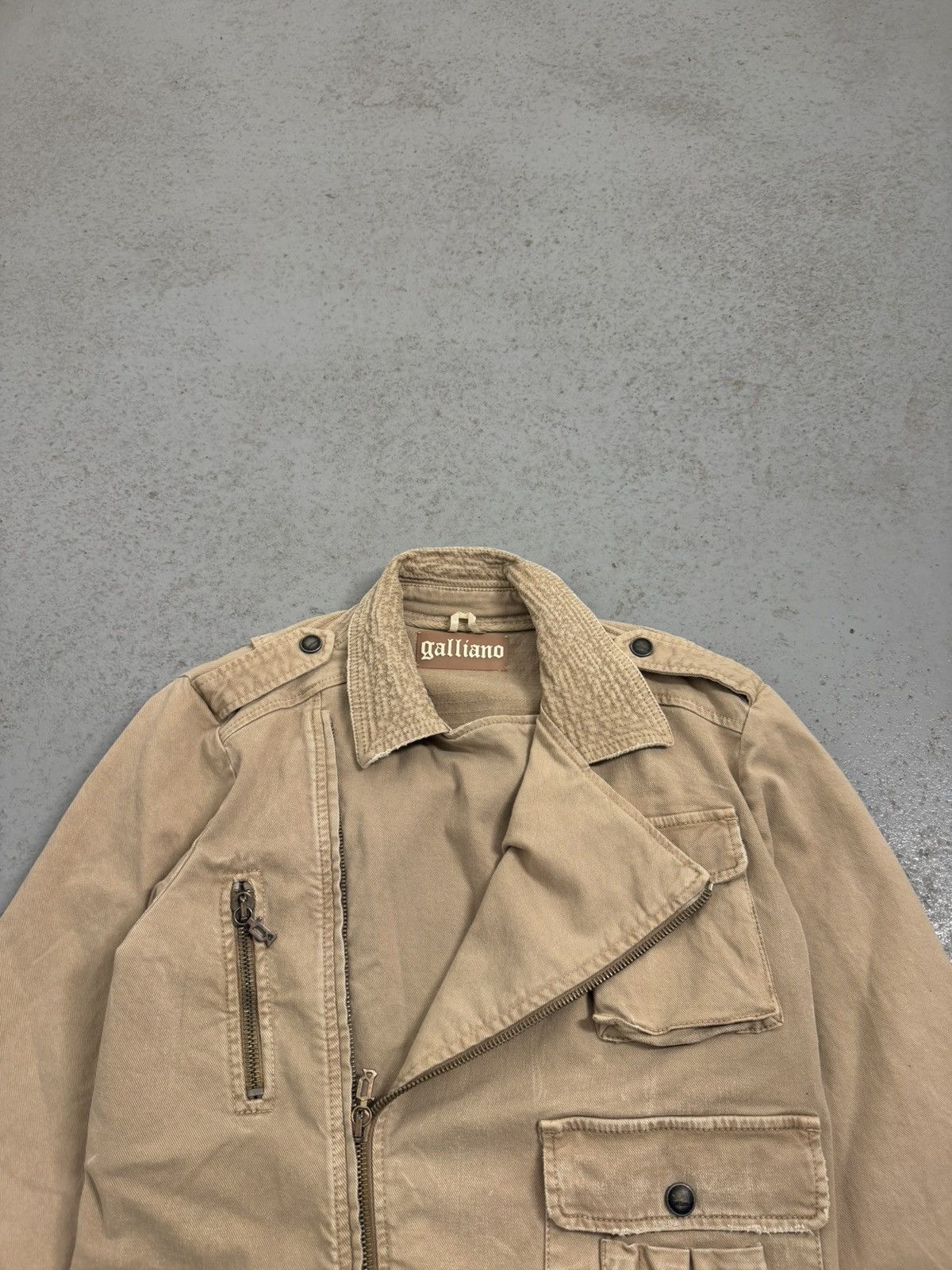 John Galliano Vintage 00s John Galliano Dense Biker Multi-pocket Jacket Size US S / EU 44-46 / 1 - 4 Thumbnail