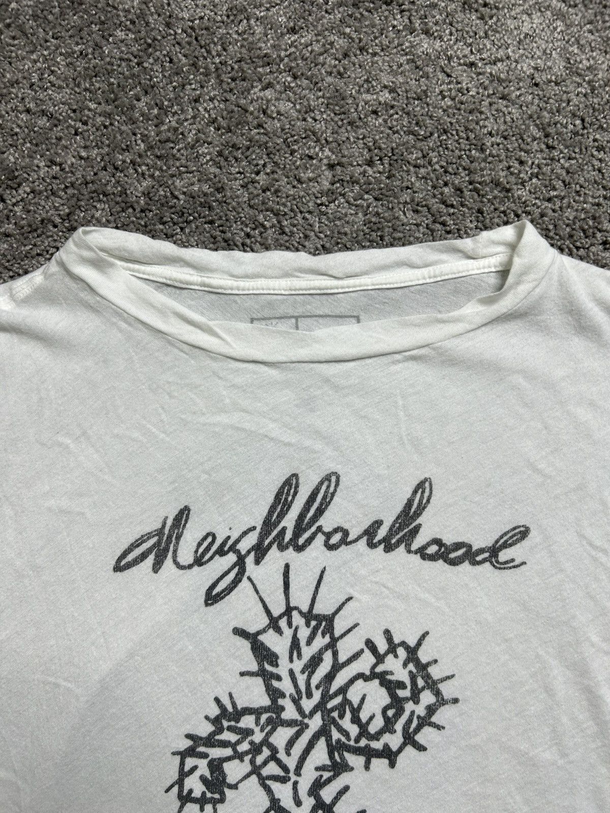 Neighborhood × Travis Scott Travis Scott Neighborhood Drawing Tee White Paper Thin Boxy Size US M / EU 48-50 / 2 - 3 Thumbnail