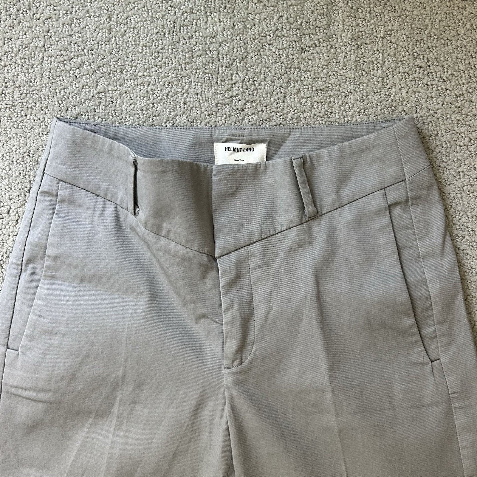 Helmut Lang HELMUT LANG Womens Pants Pull On Cotton Gray Trouser High-Ri Size 25" / US 0 / IT 36 - 3 Thumbnail