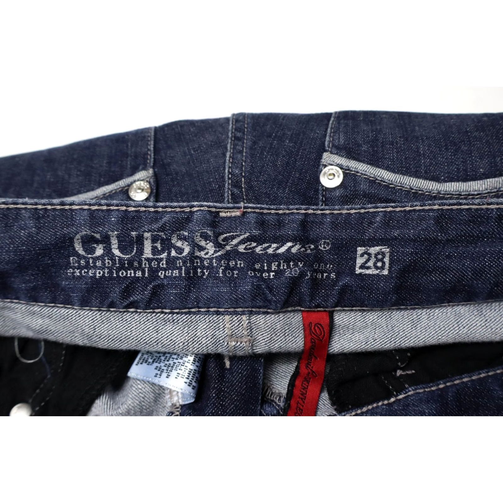 Guess GUESS Daredevil Skinny Leg Jeans Women's W28 Zip Fly Blue Low Waist Jeans Skinny Women W28 Blue Zipper ACCENTS Size 28" / US 6 / IT 42 - 5 Thumbnail