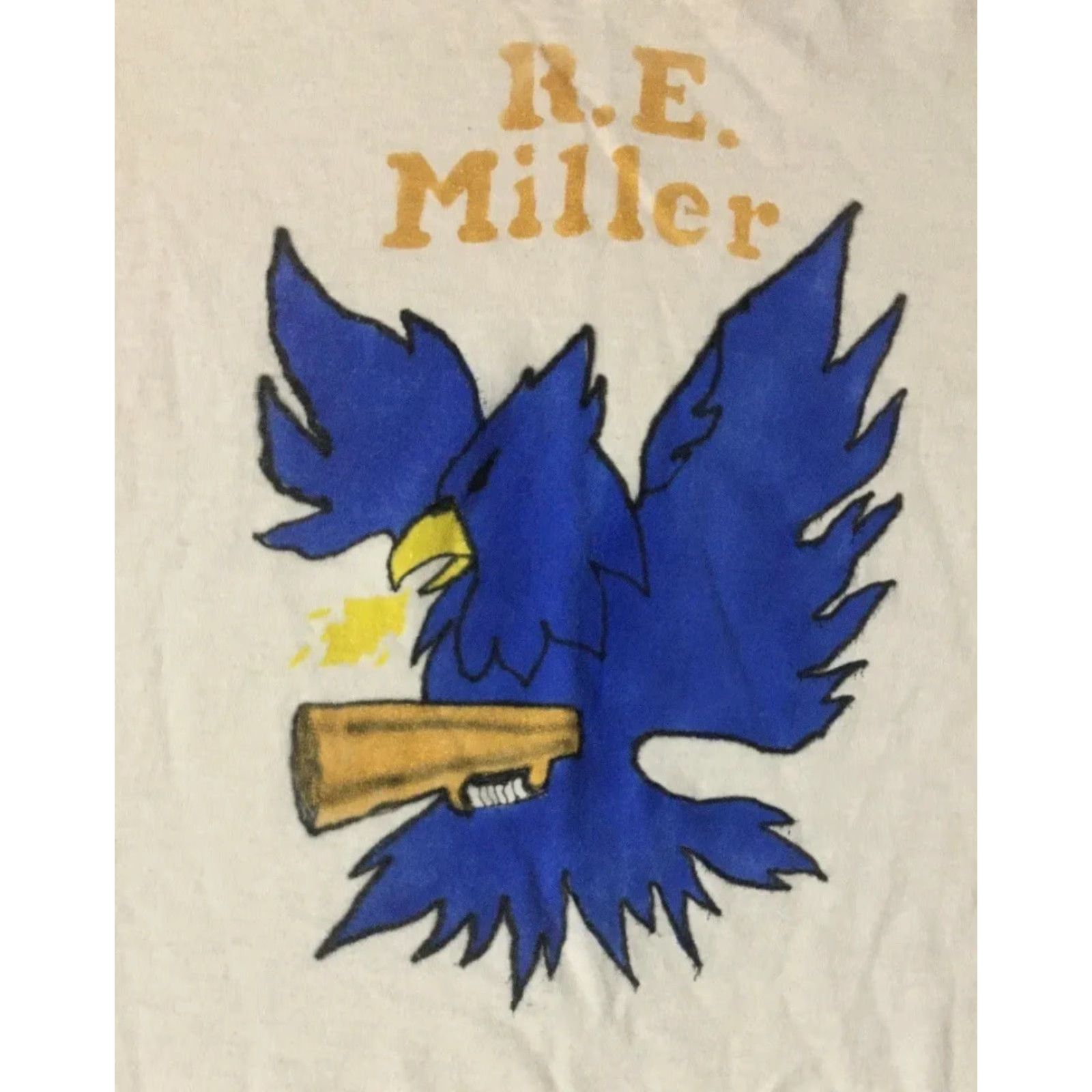 Vintage VINTAGE 90s R.E. Miller Firebirds School Faded Shirt M White Modern Shirt Grunge Biker 80s USA College Athletics Track & Field PE Gym Size US M / EU 48-50 / 2 - 2 Thumbnail