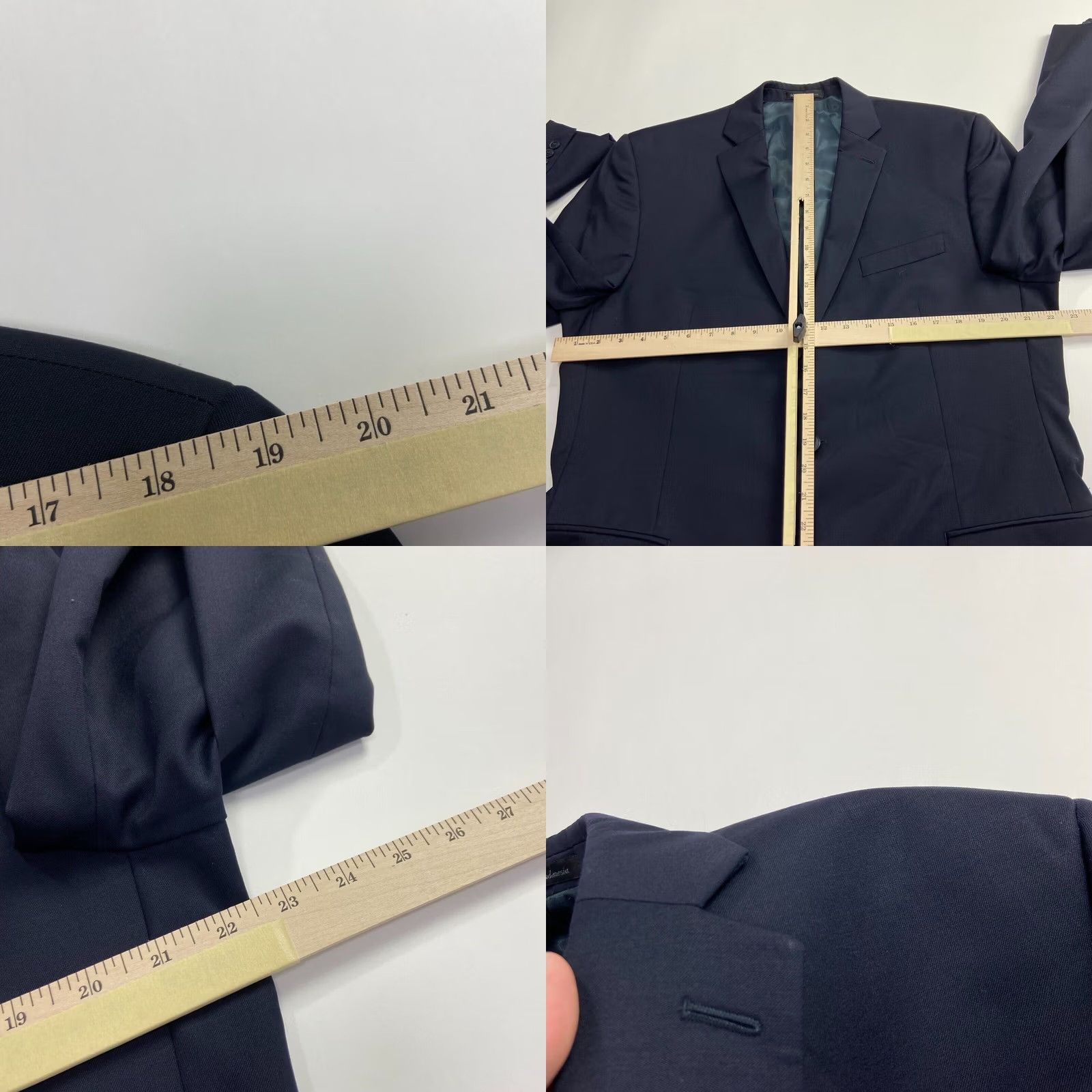 Calvin Klein Calvin Klein Blazer Suit Coat Jacket Blue Long 44L Wool Two-Button Notch Lapel Men's Jacket Size 44R - 9 Thumbnail