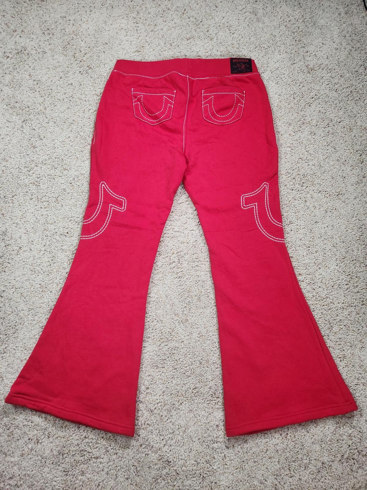 True Religion NEW True Religion Pull-On Flare Jeans Red Anniversary XL Size 40" / US 18 - 2 Thumbnail