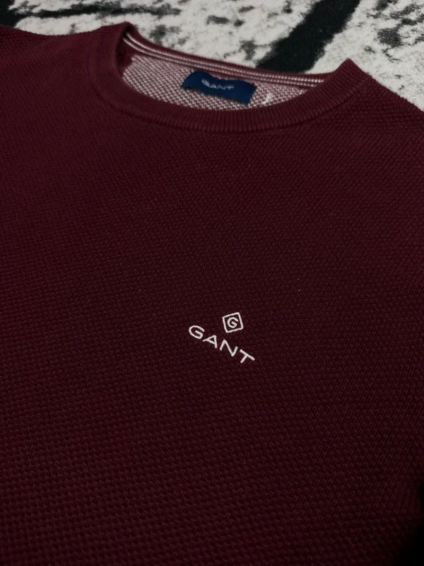 Gant Gant Burgundy Sweater with M Logo Size US M / EU 48-50 / 2 - 3 Thumbnail