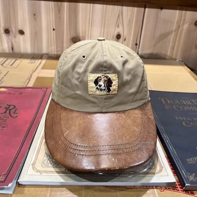 RRL Ralph Lauren RRL Ralph Lauren First year leather hat with dog head embr Size ONE SIZE - 1 Thumbnail