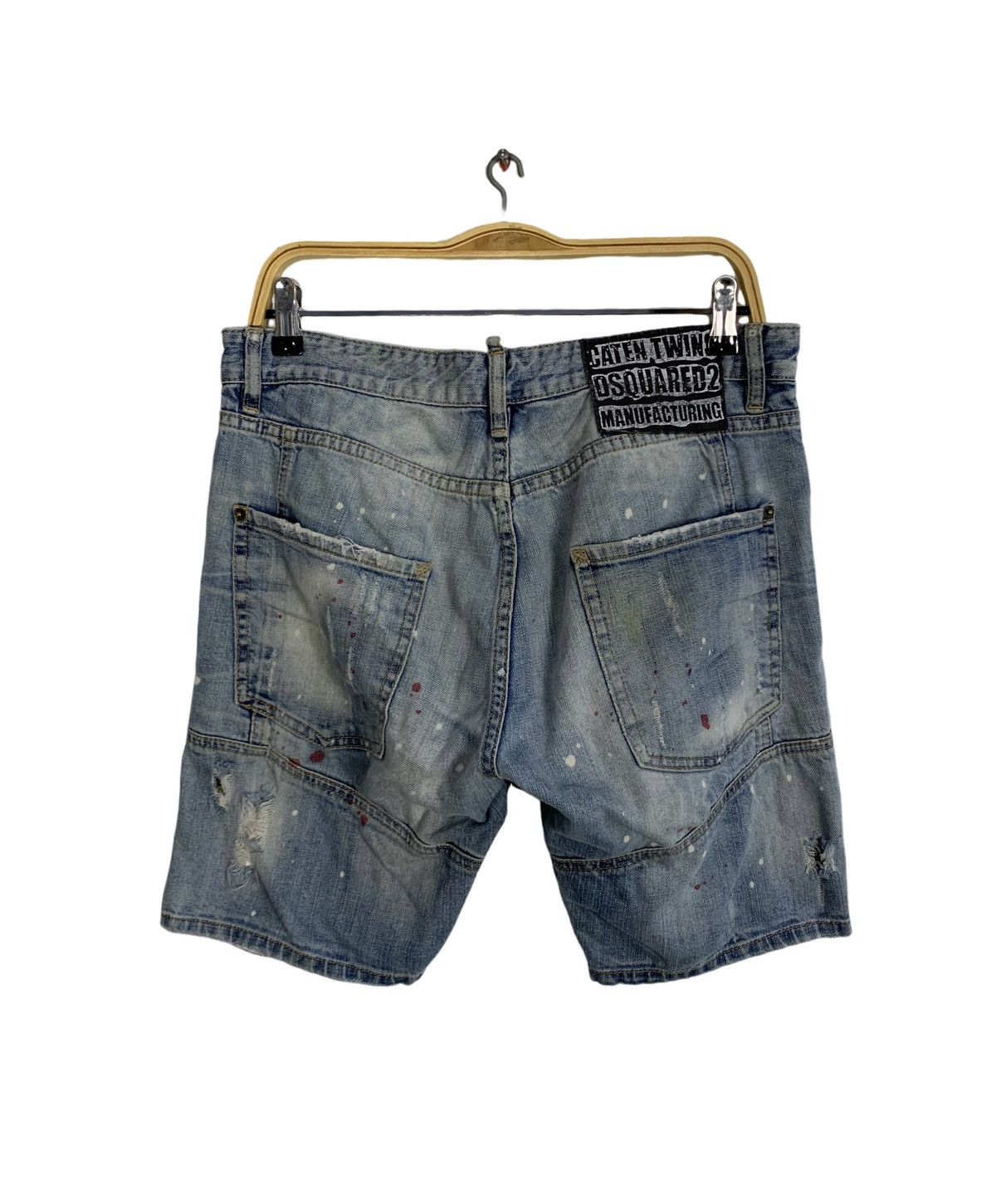 Dsquared2 Trashed Dsquared2 Caten Twins Star Stud Faded Indigo Denim Size US 33 - 2 Thumbnail