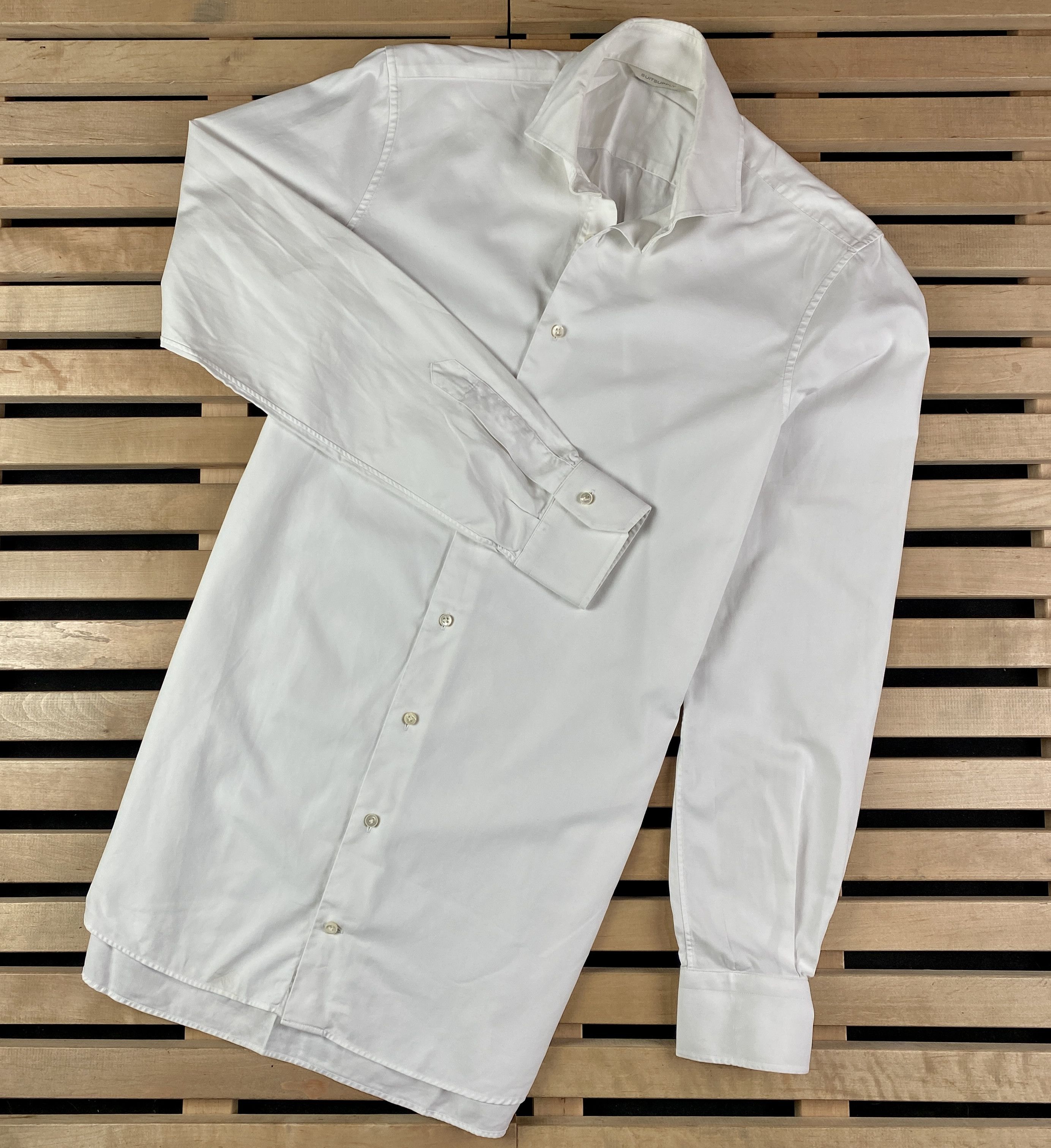 Suitsupply Mens Long Sleeve Shirt Suitsupply Size L Cotton Size US L / EU 52-54 / 3 - 1 Thumbnail