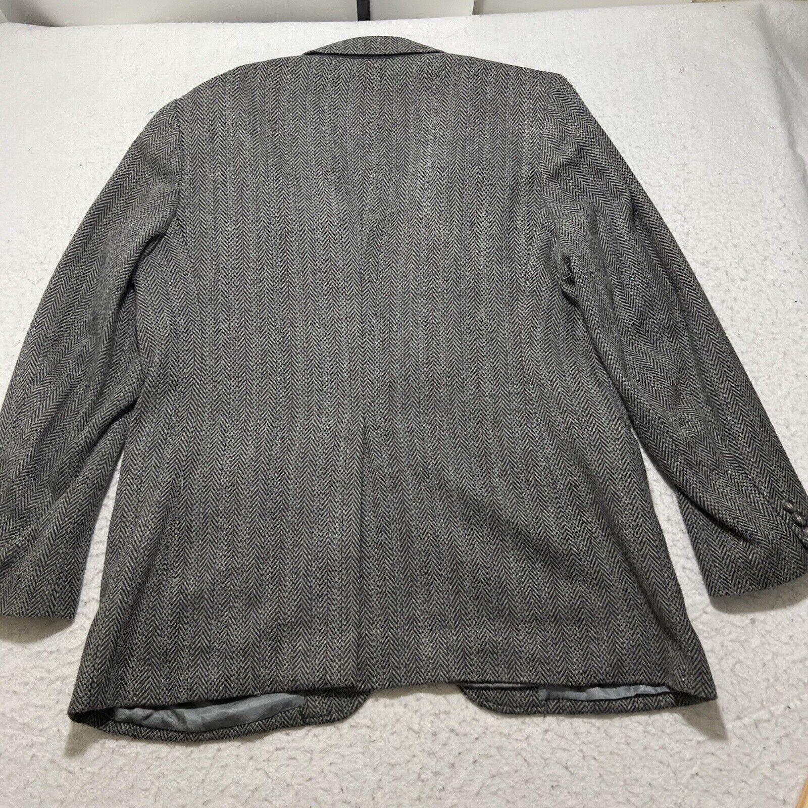 Sears Sears 44L Tweed Polyester/Wool Herringbone Sport Coat Size 44L - 14 Thumbnail