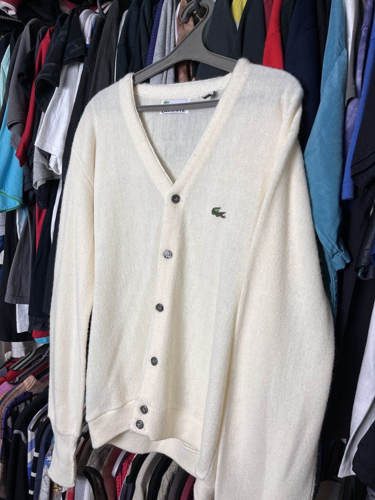 Lacoste 1970s IZOD LACOSTE VERY RARE VINTAGE KNITTED CARDIGAN - 1319 Size US L / EU 52-54 / 3 - 2 Thumbnail