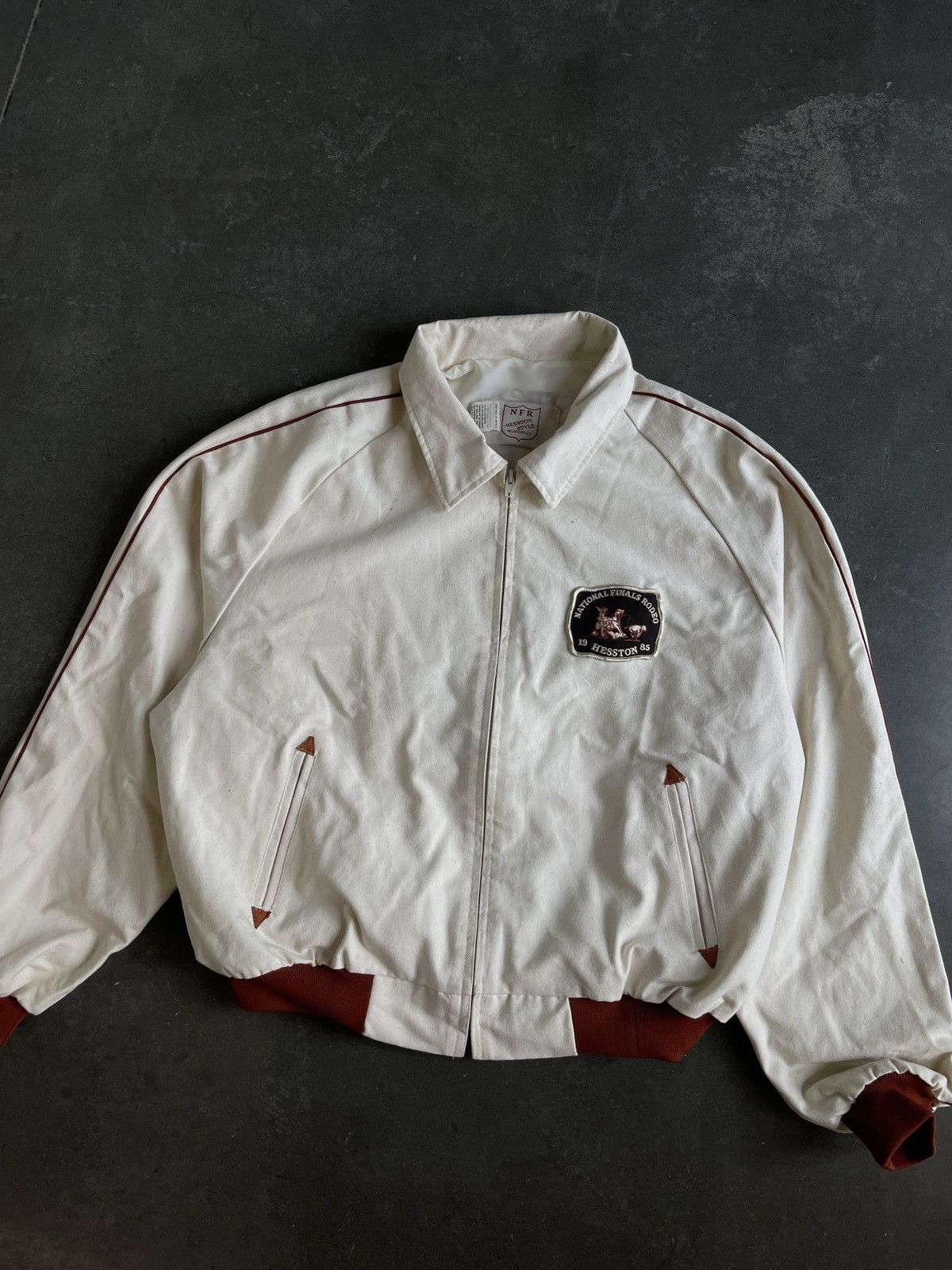 Vintage 80s NFR Las Vegas Hesston Bomber Size US L / EU 52-54 / 3 - 1 Thumbnail