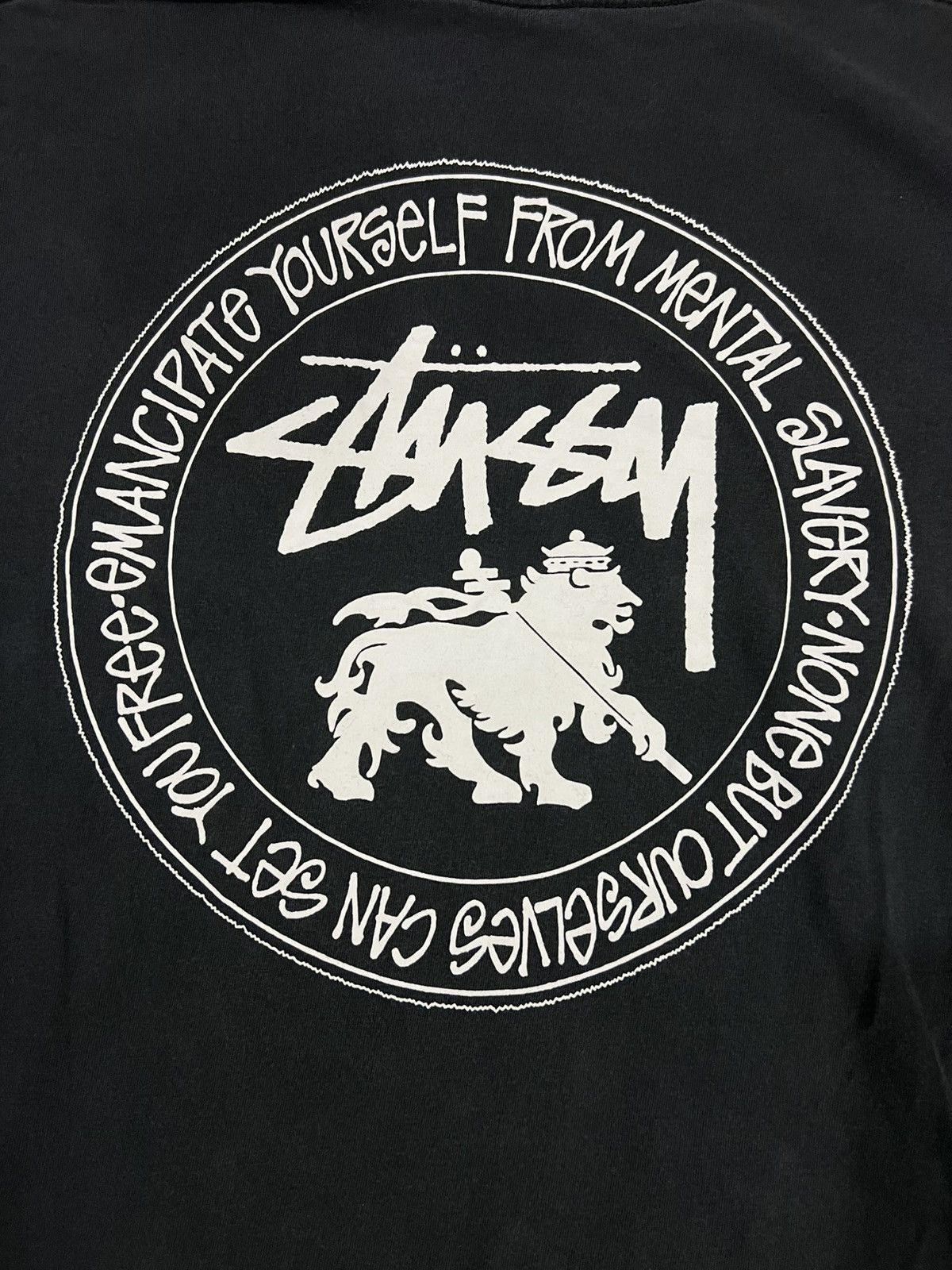 Stussy × Vintage Y2K Stussy Rasta Big Lion Back Hit Australia Black Shirt Size US M / EU 48-50 / 2 - 5 Thumbnail