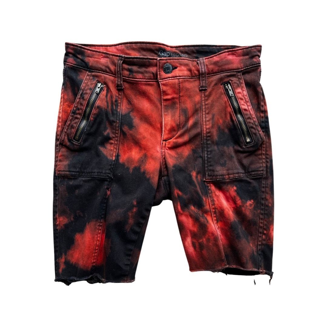 Gap Gap Black Jeggings Bleach Dyed Cutoff Shorts Size 2 Size 26" / US 2 / IT 38 - 1 Thumbnail