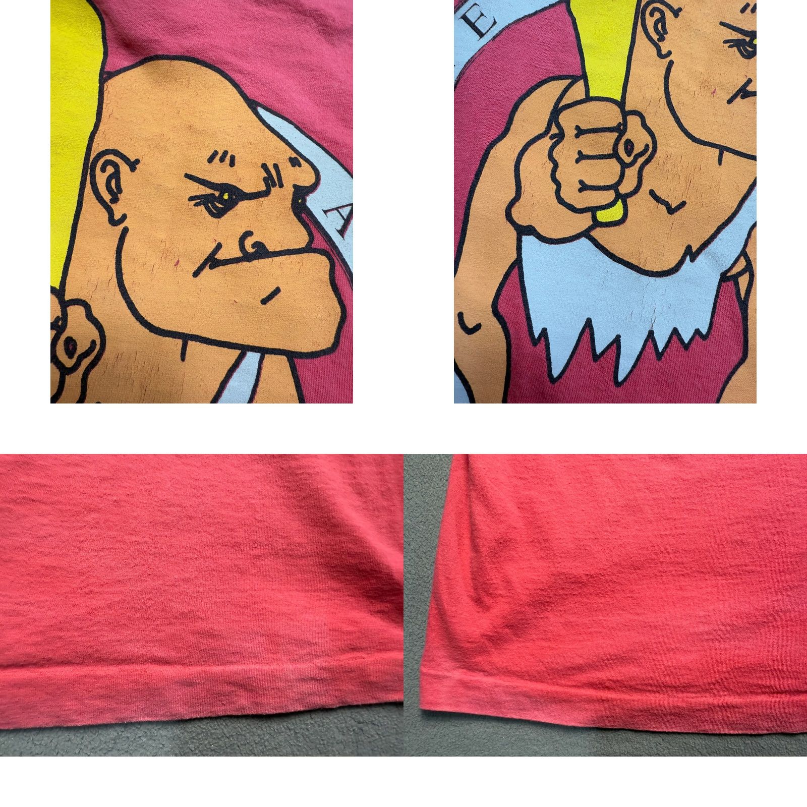 Vintage Rock design climb wear Stone Age Man Screem Stars Pink shirt mens size L Size US L / EU 52-54 / 3 - 11 Thumbnail