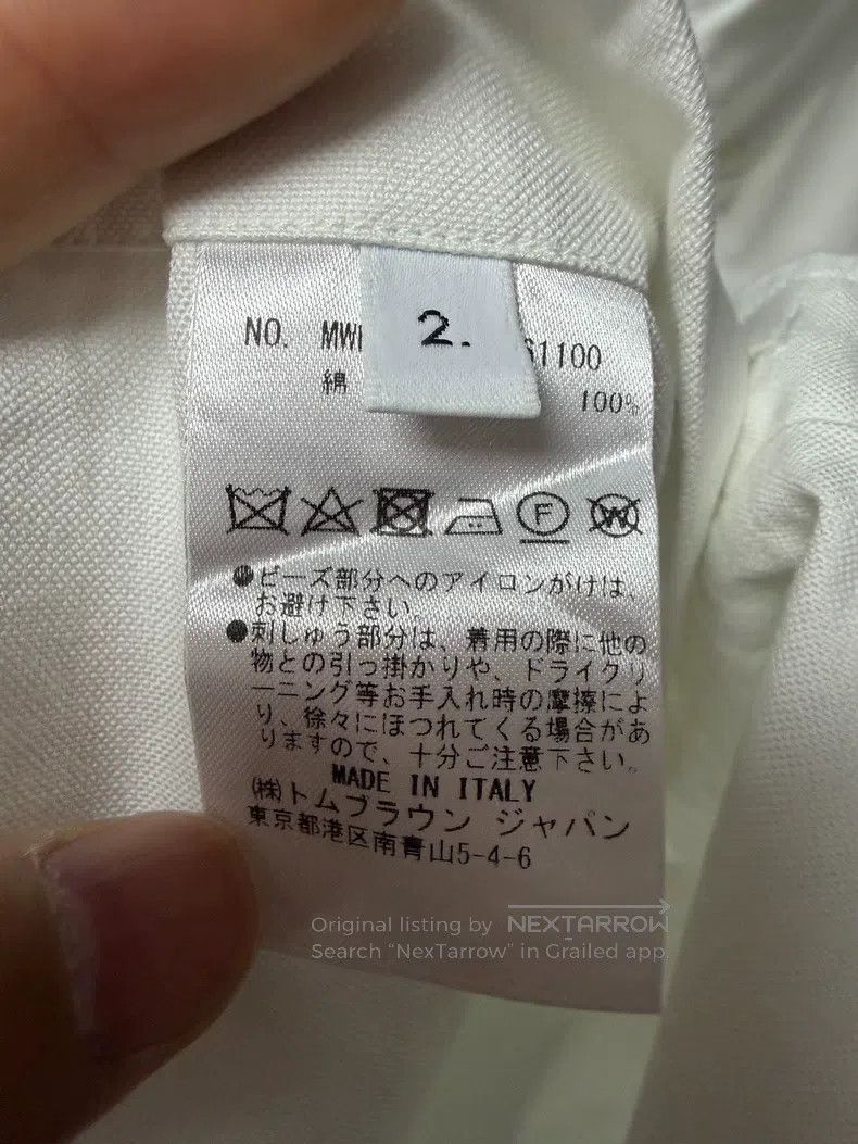Thom Browne Thom Browne White Long Sleeve Shirt Size US M / EU 48-50 / 2 - 7 Thumbnail