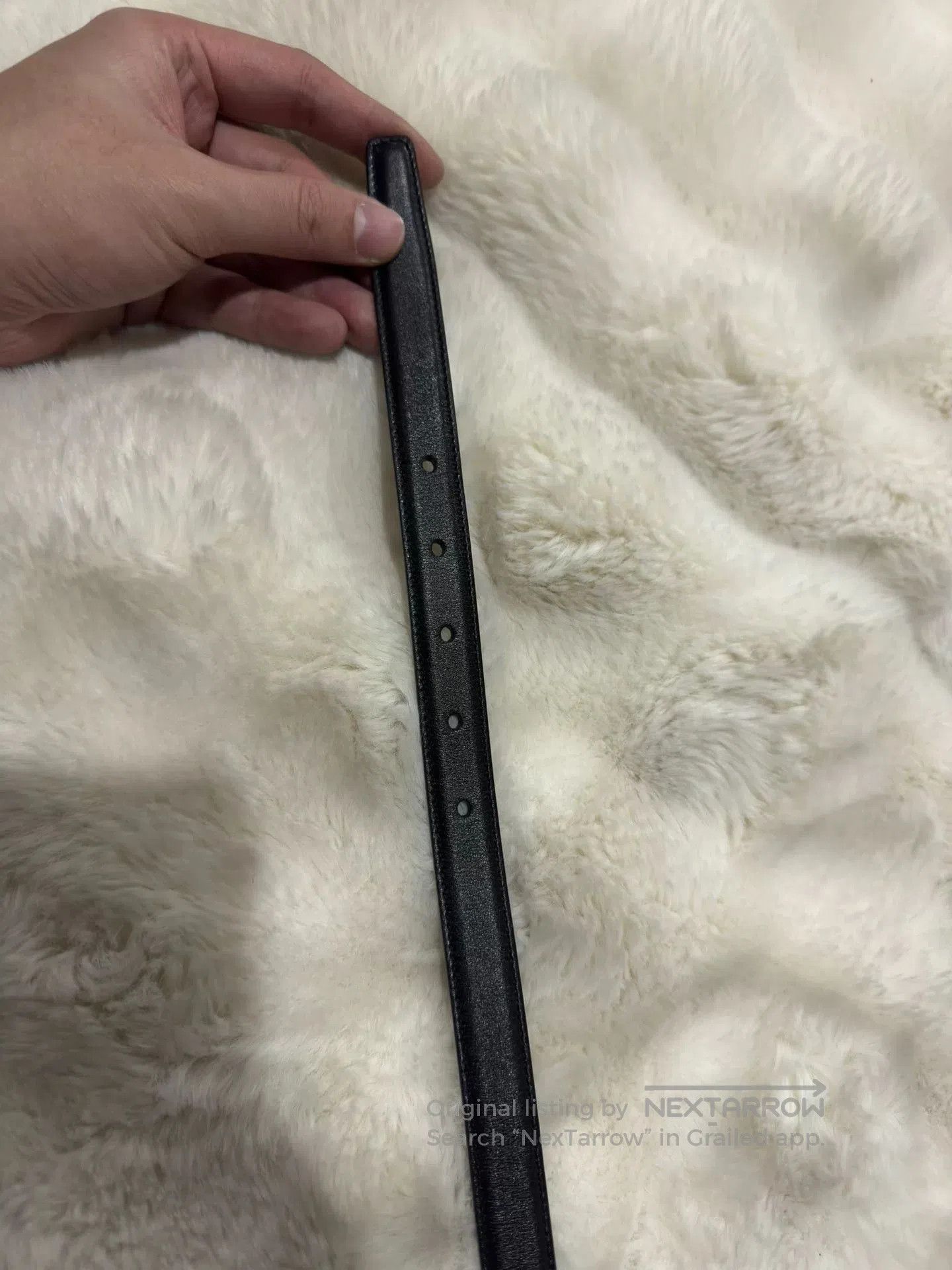 Yves Saint Laurent Saint Laurent Black Silver Logo Belt 85. Size ONE SIZE - 6 Thumbnail
