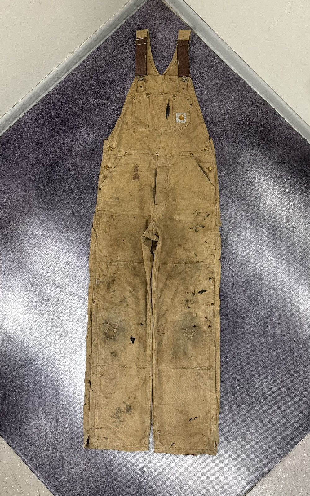 Carhartt Vintage Carhartt 1990s Duck Canvas Double Knee Bib Overalls Size US 34 / EU 50 - 1 Thumbnail
