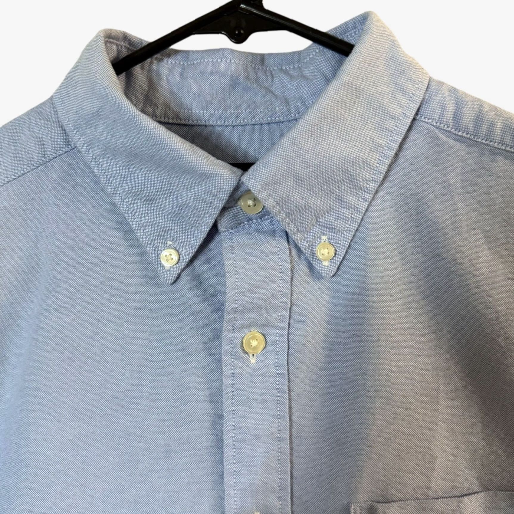 American Eagle Outfitters American Eagle Outfitters Shirt Adult Medium Blue Button-Down 100% Cotton Classic Fit Mens City Preppy Solid Size US M / EU 48-50 / 2 - 5 Thumbnail