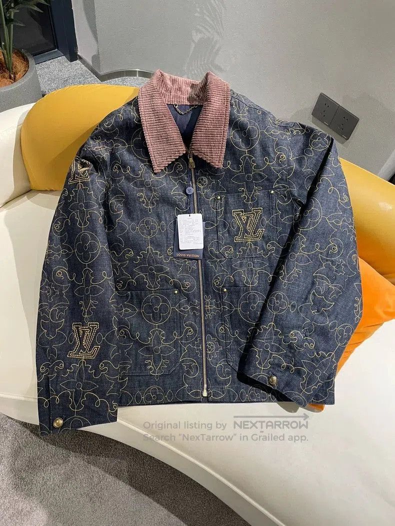 LV x Timberland Embroidered Denim Jacket.
