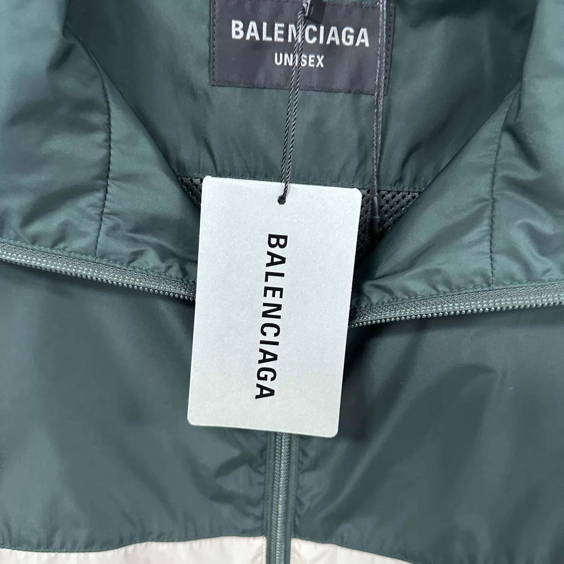 Balenciaga Balenciaga Dark Green Color Blocked Logo Shell Jacket S Size S / US 4 / IT 40 - 5 Thumbnail