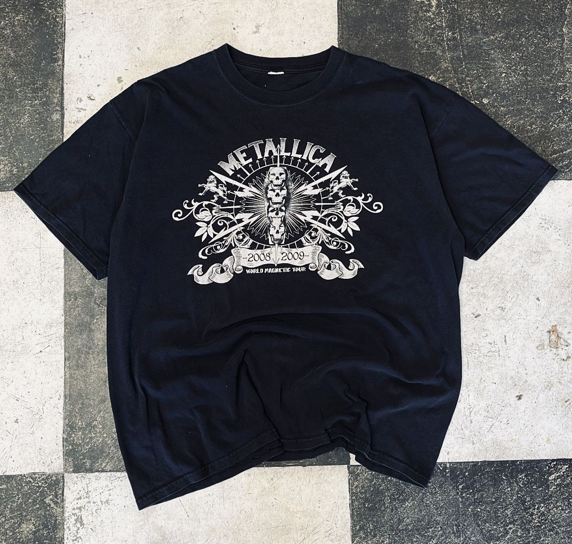 Band Tees × Vintage Vintage Metallica 2008-2009 World Magnetic Tour Tee Size US XL / EU 56 / 4 - 1 Thumbnail