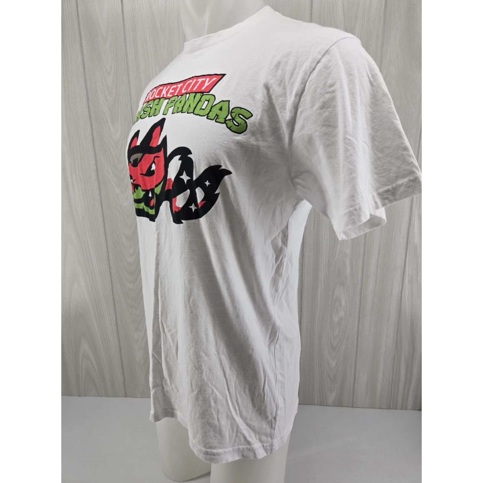 Vintage VINTAGE Rocket City Trash Pandas Baseball Shirt Men's Top Size Large White Shirt Mens Size US L / EU 52-54 / 3 - 5 Thumbnail