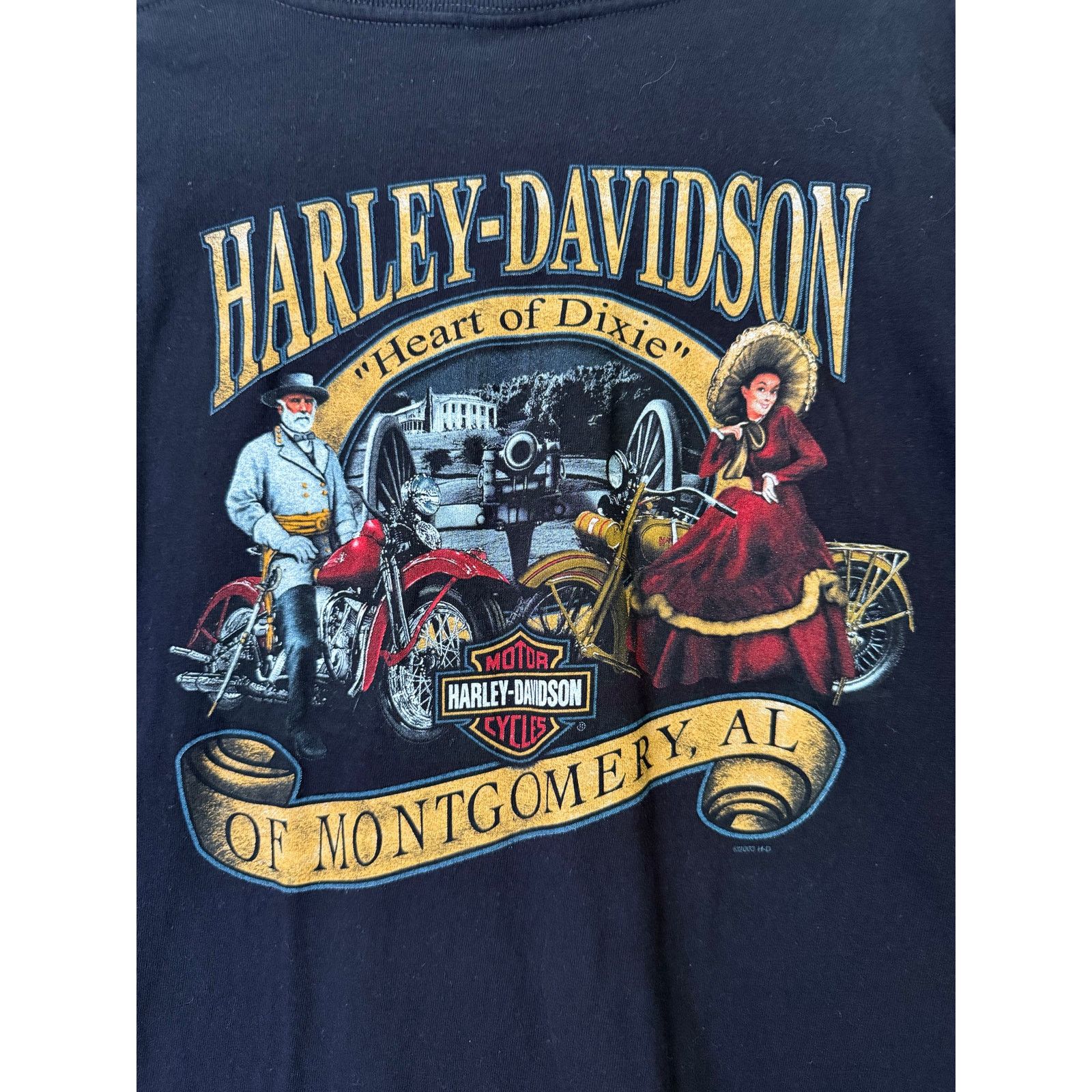 Vintage Vintage 90s Biker Harley Davidson Motorcyle Black Tee Large Size US L / EU 52-54 / 3 - 6 Thumbnail