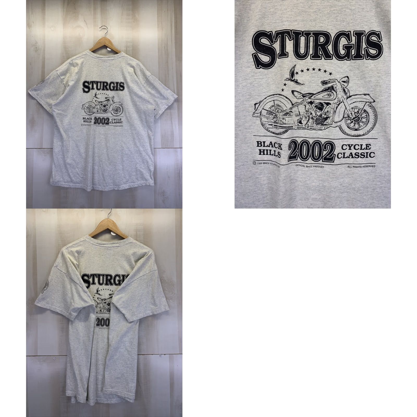 Fruit Of The Loom VINTAGE Sturgis Black Hills Cycle Classic Mens Gray Graphic T Shirt 2XL- Size US XXL / EU 58 / 5 - 8 Thumbnail