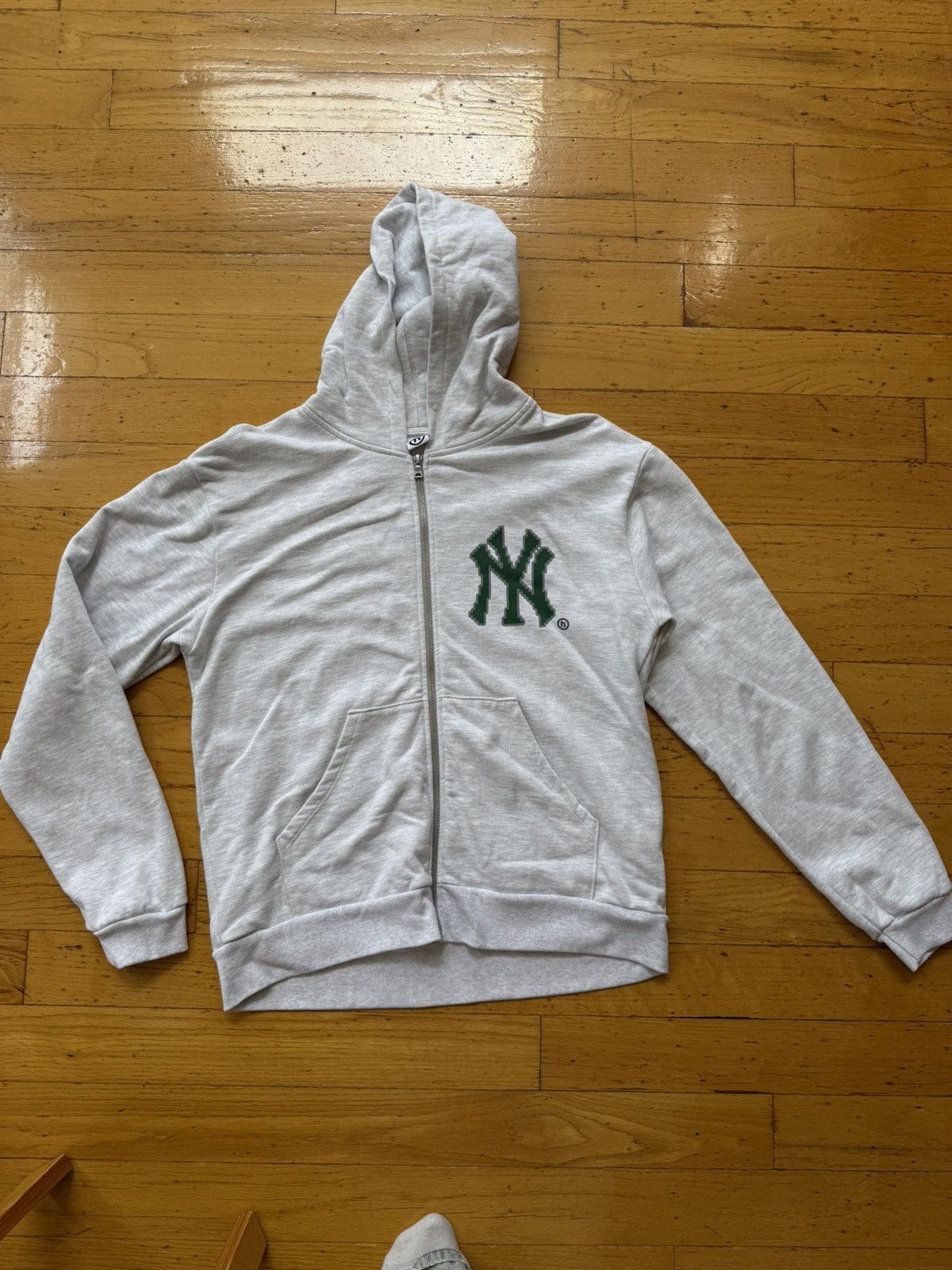 hidden ny grey zip up hoodie