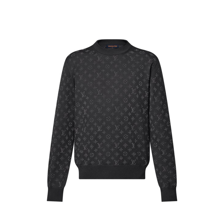 Louis Vuitton Monogram Embellished Wool Evening Crewneck Size US L / EU 52-54 / 3 - 5 Thumbnail