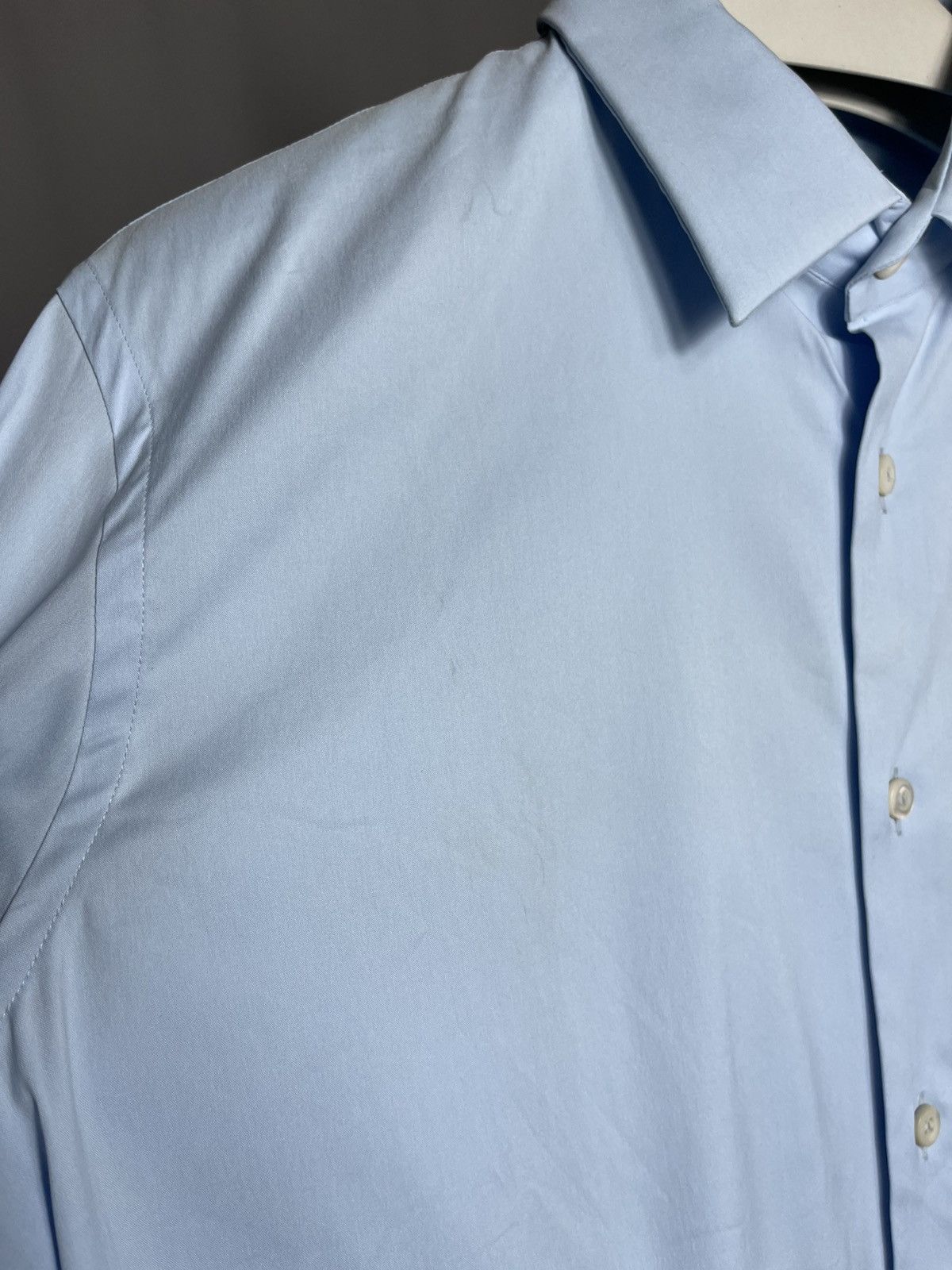 Prada NEW PRADA Stretch Cotton Shirt Blue Mens Long Sleeve Size US L / EU 52-54 / 3 - 9 Thumbnail