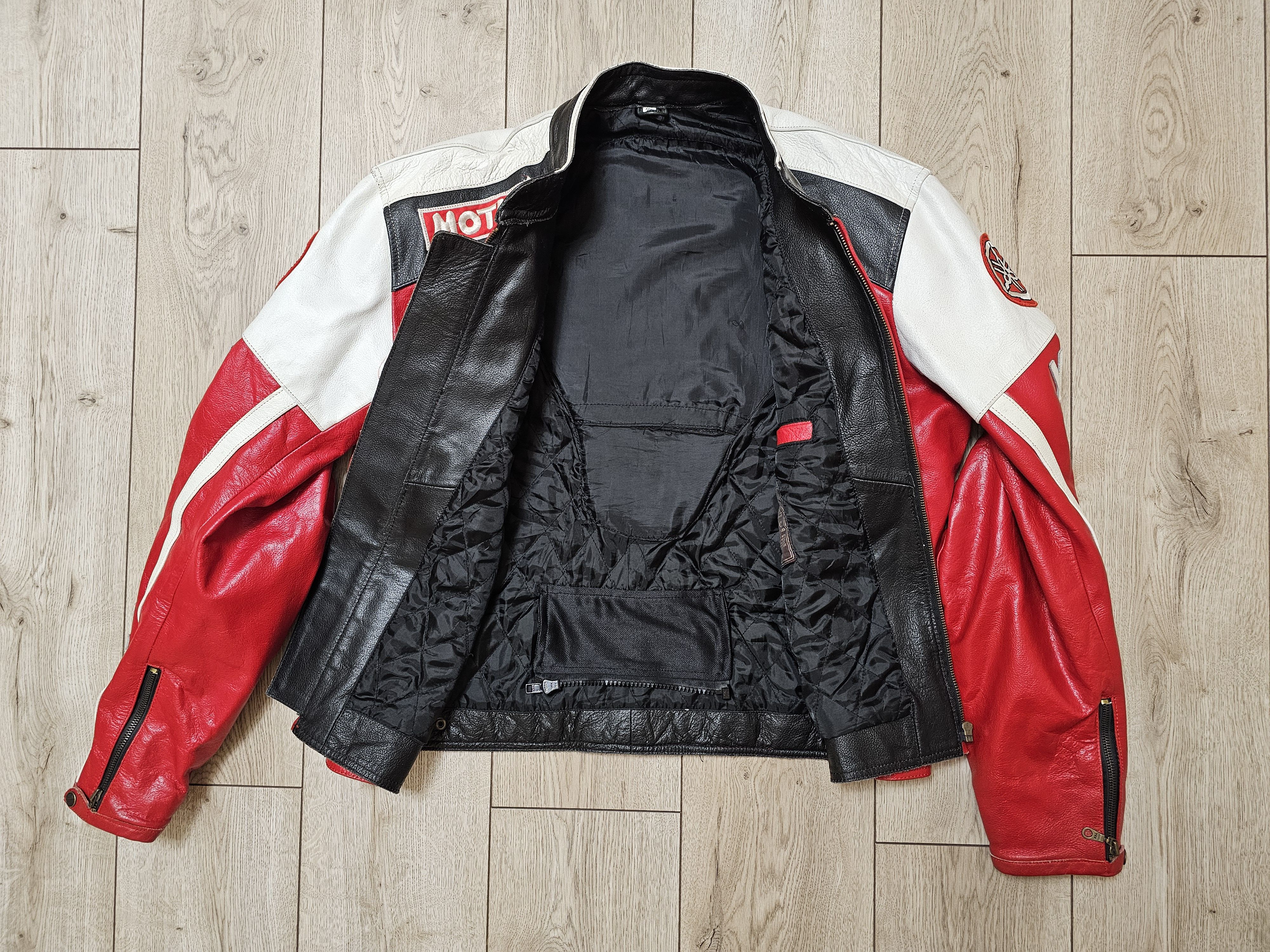 YAMAHA RACING TEAM VINTAGE LEATHER JACKET YAMAHA JACKET 90s