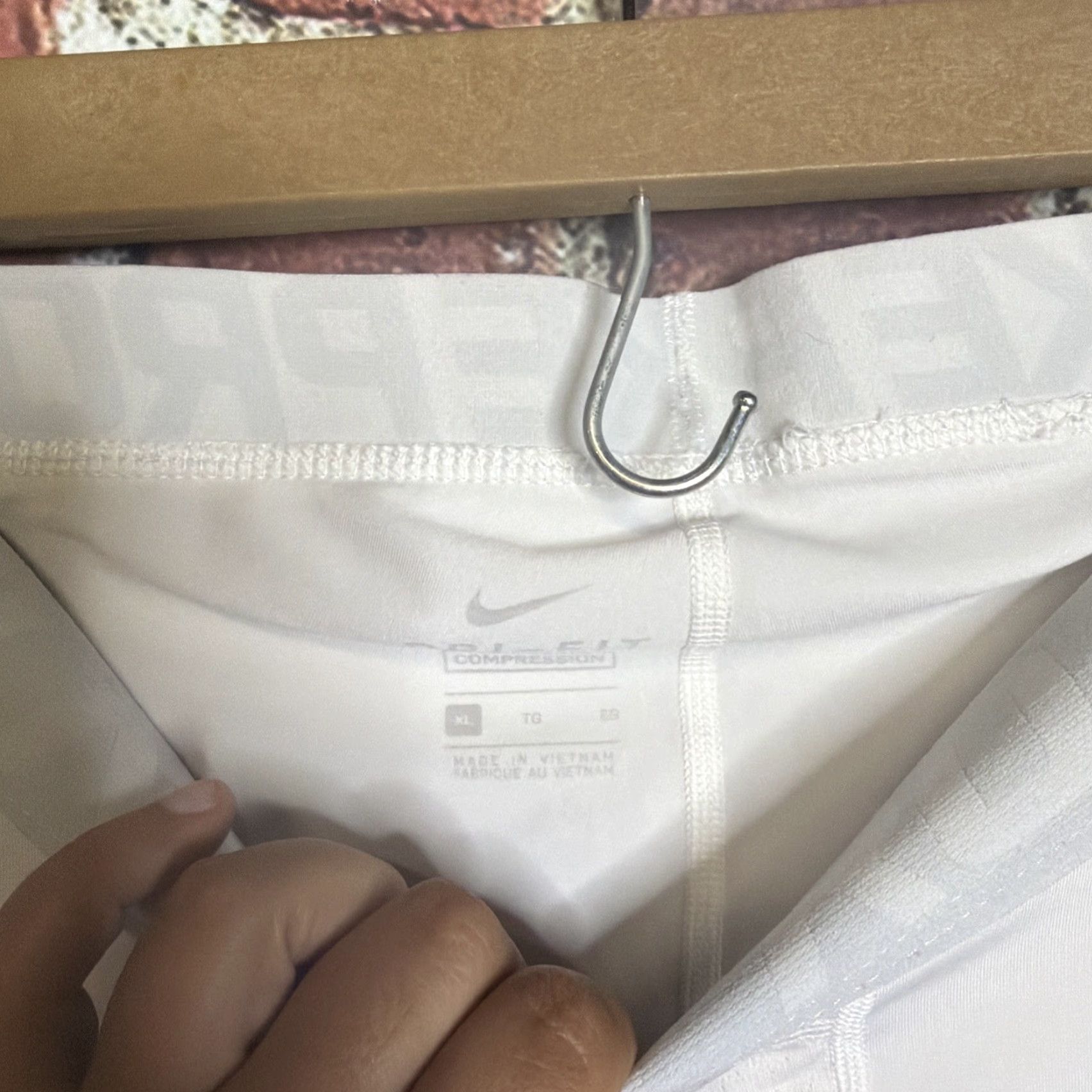 Nike Nike Pro Dri Fit Compression Pants Mens XL White Base Layer Leggings Leggings Size US 36 / EU 52 - 2 Thumbnail