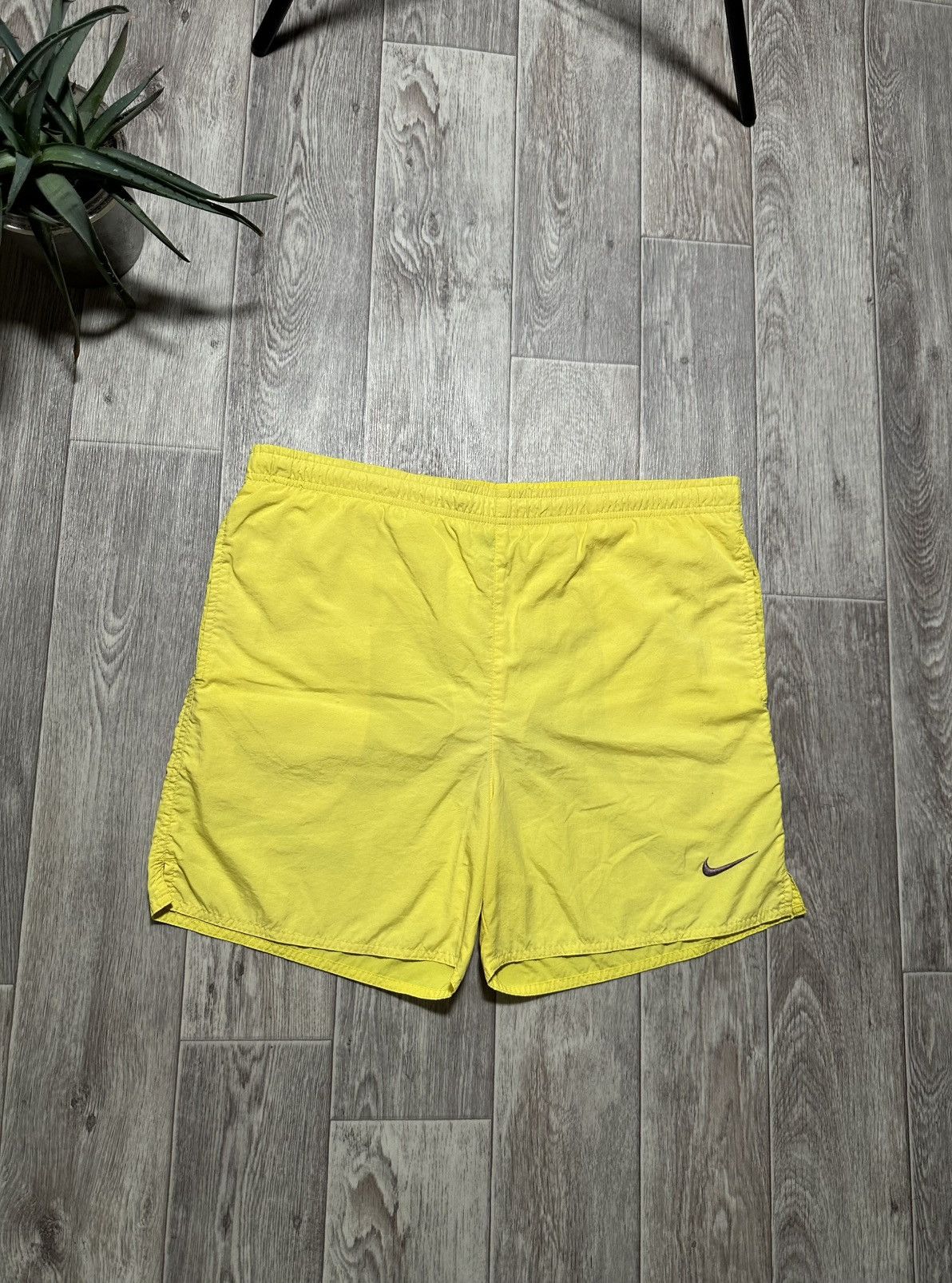 Nike × Vintage Vintage Nike Nylon Swimming Big Back Logo Shorts Size US 31 - 1 Thumbnail