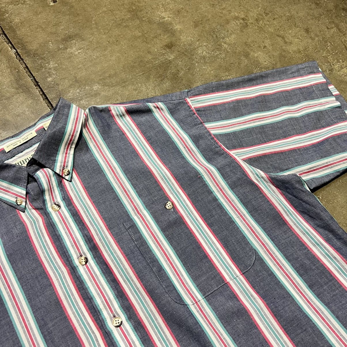 Steeplechase Vintage 90s Steeplechase Striped Button Up Shirt Skater Punk Size US XL / EU 56 / 4 - 3 Thumbnail
