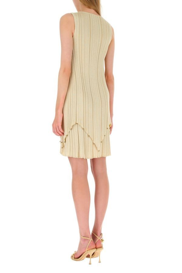 Bottega Veneta o1n1vont0325 Viscose Pilsse 2 in 1 Dress in Camomile Size L / US 10 / IT 46 - 5 Thumbnail
