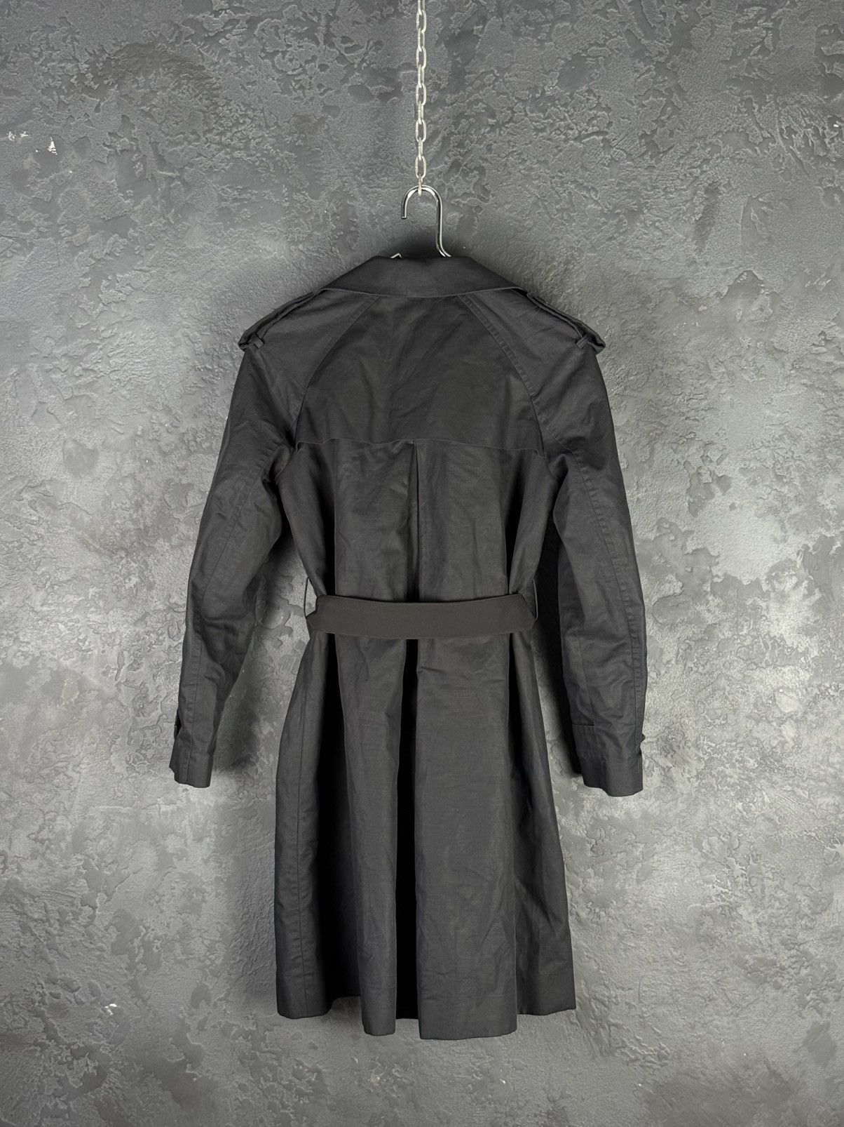 Sandro Women's Sandro Paris Dark Blue Trench Coat Belted Size 36 Size XS / US 0-2 / IT 36-38 - 9 Thumbnail