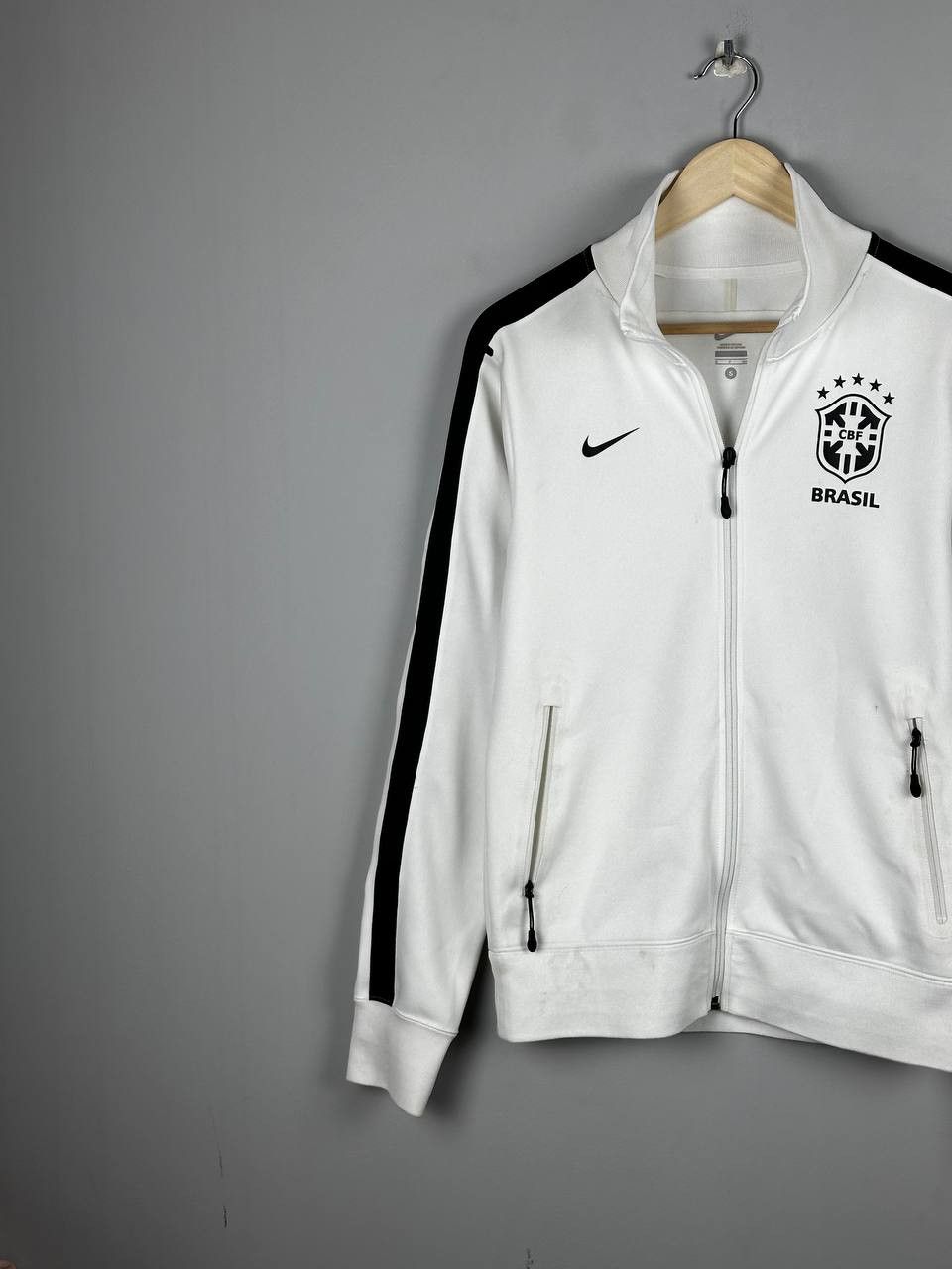 Nike Nike Brazil 2014/15 Anthem National Team Soccer Track Jacket Size US S / EU 44-46 / 1 - 2 Thumbnail