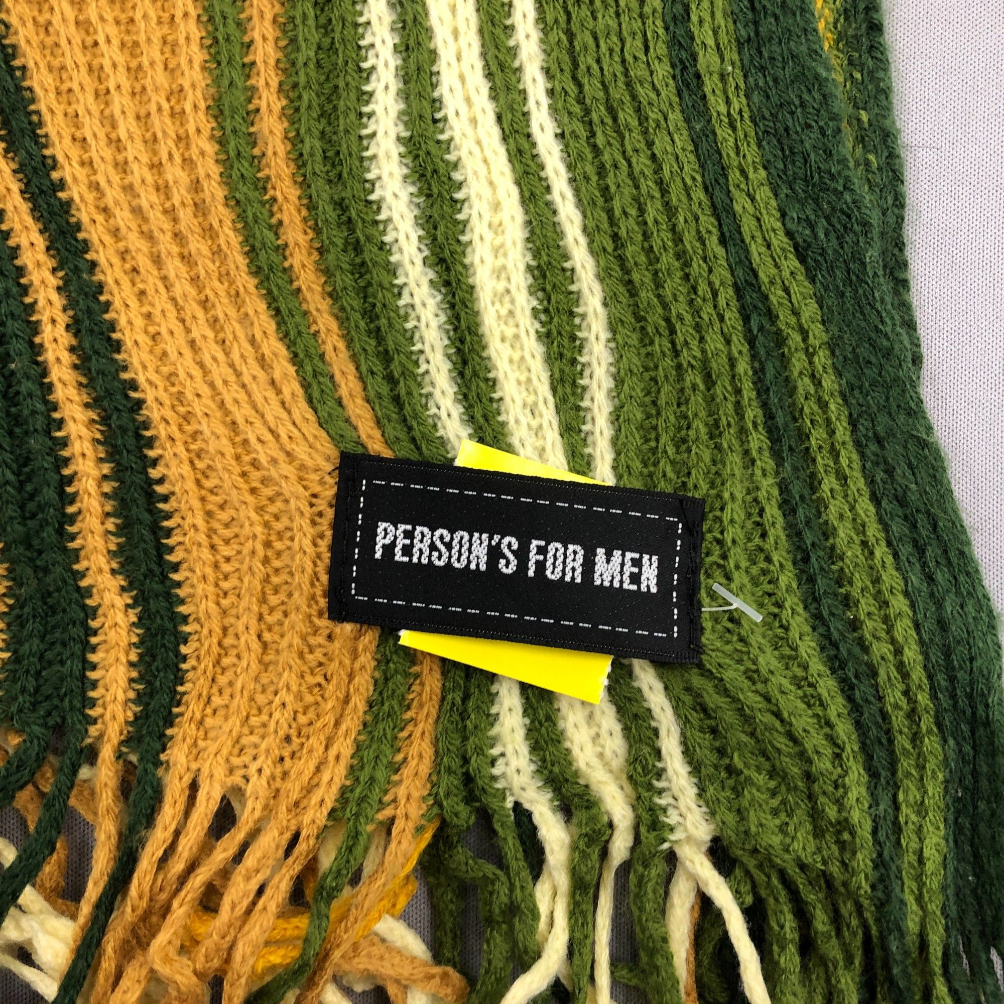 PERSON'S Vintage Person's For Men Scarf Muffler Knit Wool Scarves Size ONE SIZE - 4 Thumbnail