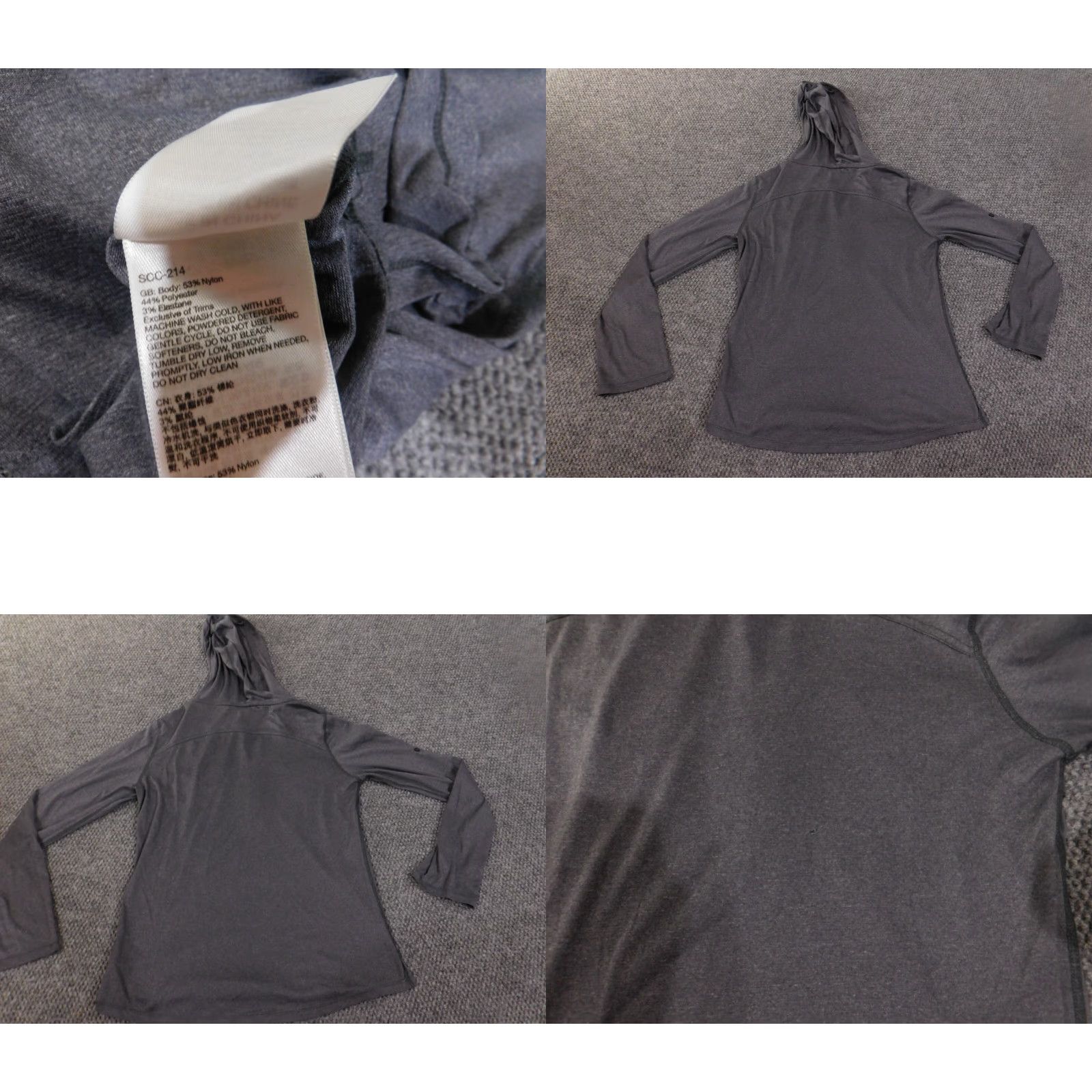 Marmot Marmot Hoodie Women M Gray Lightweight Pullover Crew Neck Outdoors Hiking Logo Knit Nylon Polyester Stitching Discoloration Hole - Good Condition Size M / US 6-8 / IT 42-44 - 9 Thumbnail