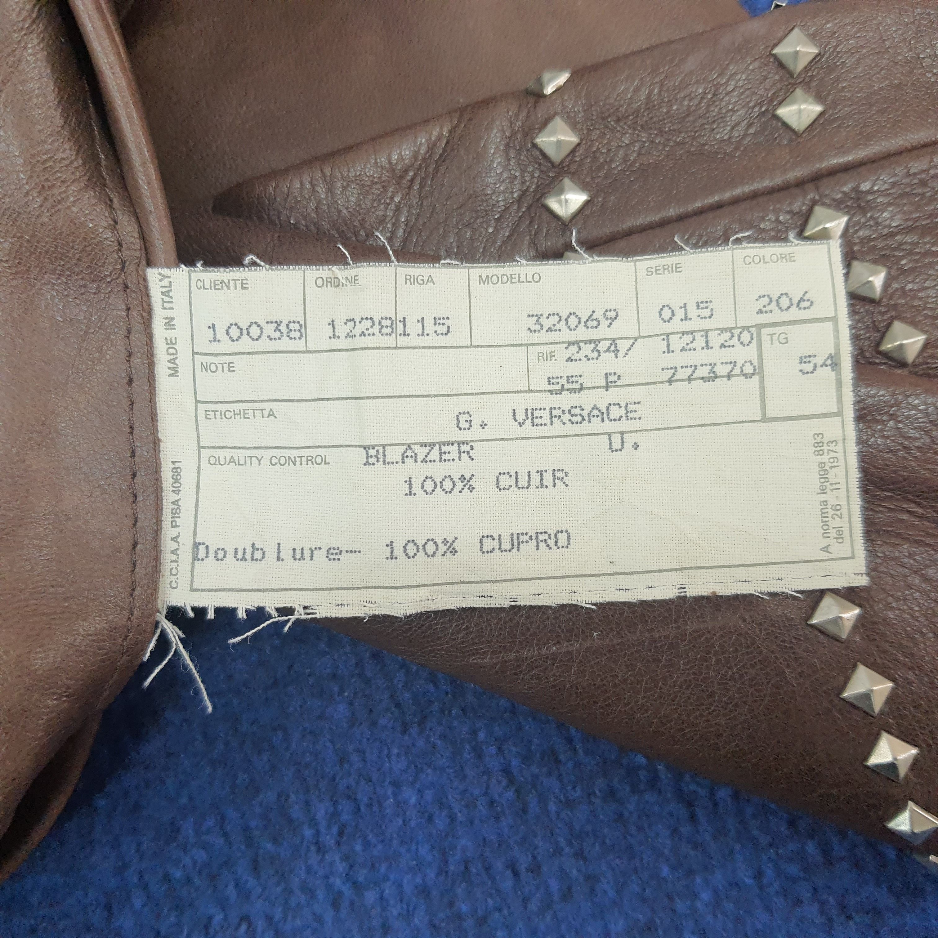 Versace × Vintage Vintage Gianni Versace Luxury Leather Jacket Size US M / EU 48-50 / 2 - 5 Thumbnail