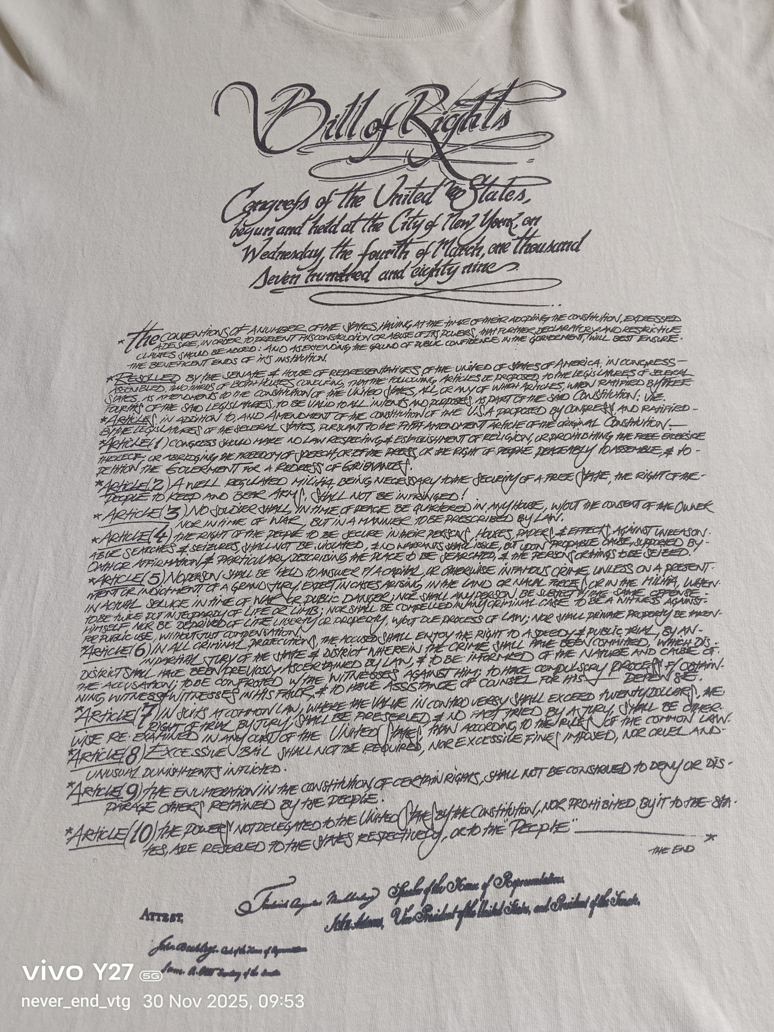 Supreme Supreme Bill of Rights Size US XL / EU 56 / 4 - 5 Thumbnail