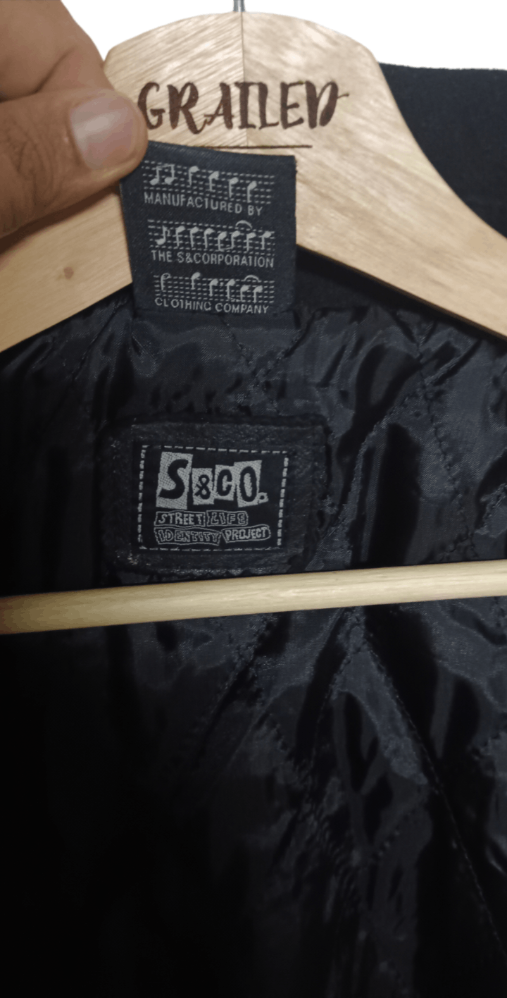 Japanese Brand × Vintage S&CO Varsity Wool Half leather Jacket Size US M / EU 48-50 / 2 - 13 Thumbnail