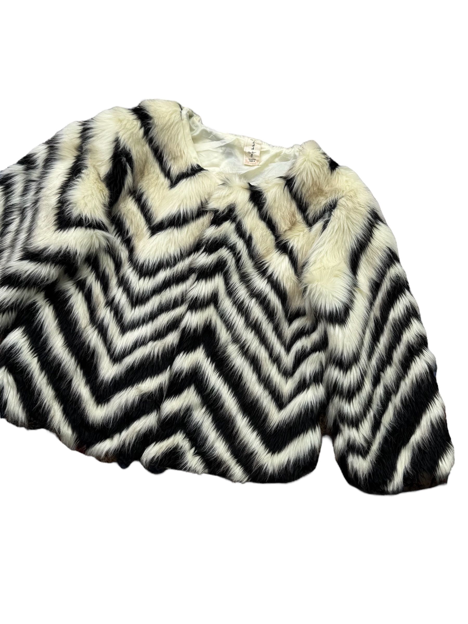 Vintage Y2K Faux Fur Cropped Jacket(V43) Size M / US 6-8 / IT 42-44 - 3 Thumbnail