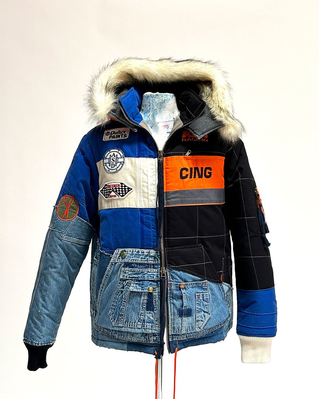 Greg Lauren $3500 Greg Lauren Racer Retro Puffy Jacket Size US XXL / EU 58 / 5 - 1 Thumbnail
