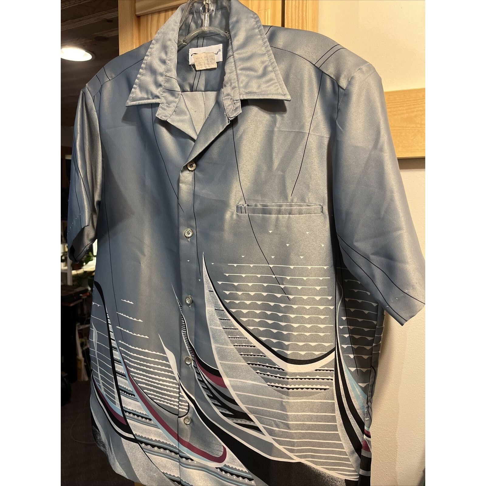 Tori Richard Tori Richard VTG Men's Small Gray Polyester Hawaiian Shirt Size US S / EU 44-46 / 1 - 6 Thumbnail