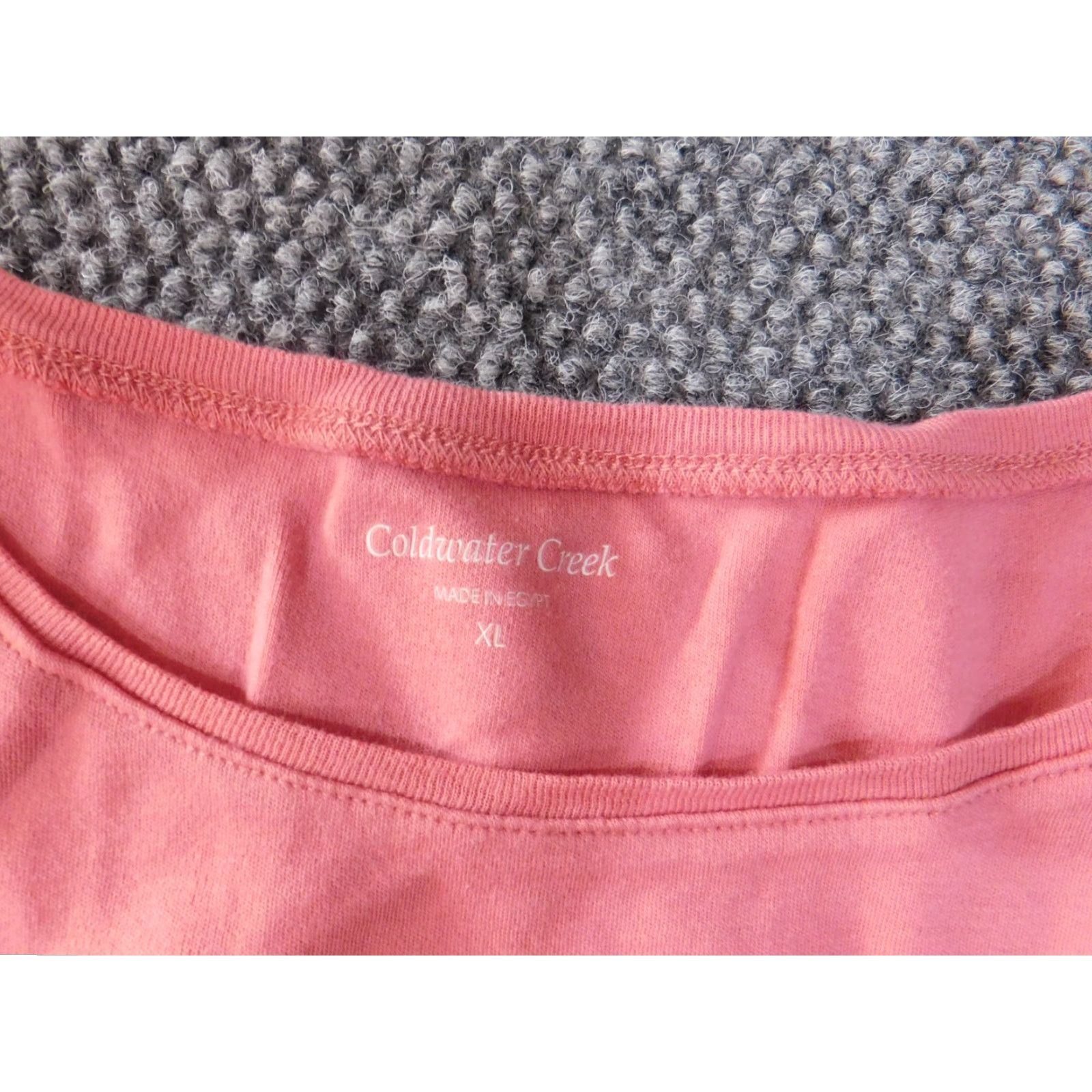 Coldwater Creek Coldwater Creek Women XL Pink Sleeveless Cotton Stretch Round Neck Top Casual knit vintage? No Wait No. Size XL / US 12-14 / IT 48-50 - 4 Thumbnail